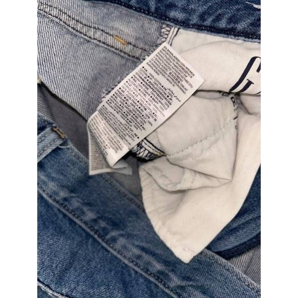 Gap Horseshoe Barrel High Rise Jeans Medium Wash Wide Leg Curved 32 14R Cotton - Picture 6 of 6